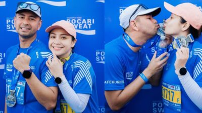 Nagita Slavina Tanpa Hijab di Lari Tahunan