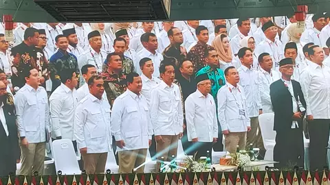 Jokowi dan Gibran Hadiri Penutupan Rapimnas Gerindra