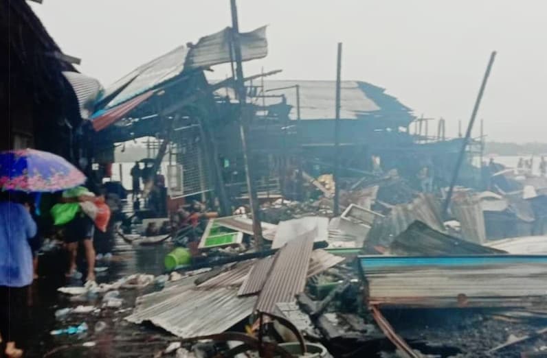 Kebakaran Pasar Pagi Sangkulirang