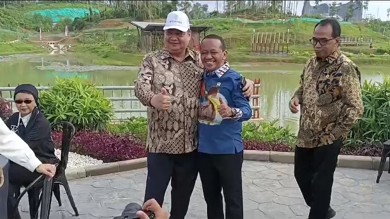 Momen Akrab Airlangga Hartarto dan Bahlil Lahadalia