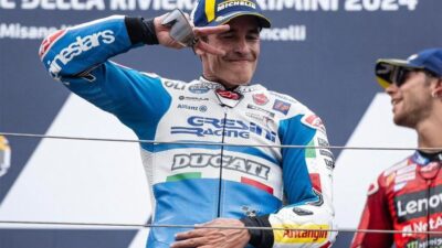 Marc Marquez Tampak Sungkan Merayakan Kemenangan di Podium MotoGP San Marino 2024