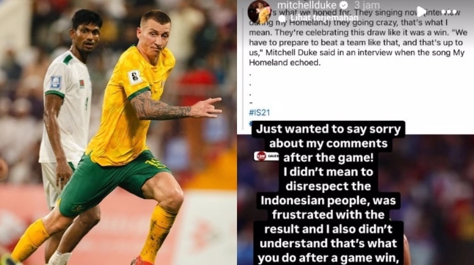 Mitchell Duke Minta Maaf Usai Sindir Tradisi Lagu Timnas Indonesia