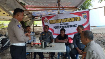 Polsek Dumai Barat Gelar Sosialisasi Kamtibmas di Pos Retribusi Dishub