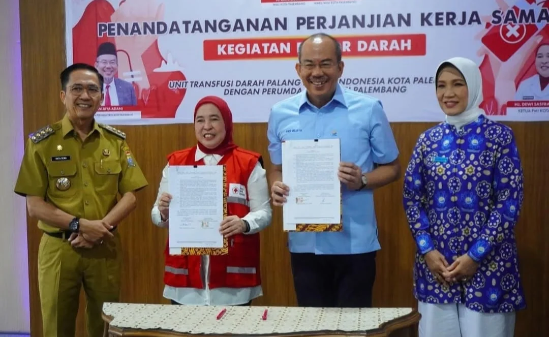 PMI Gandeng Perumda Tirta Musi Palembang Atasi Krisis Stok Darah
